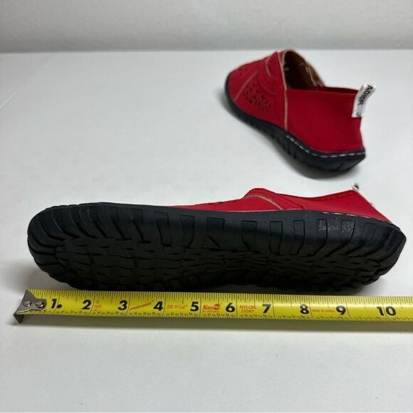 J'ADIOR New Red Slip-On Faux Leather Walking Cushioned Travel Shoe NWOT Sz 8,5 - Picture 12 of 13